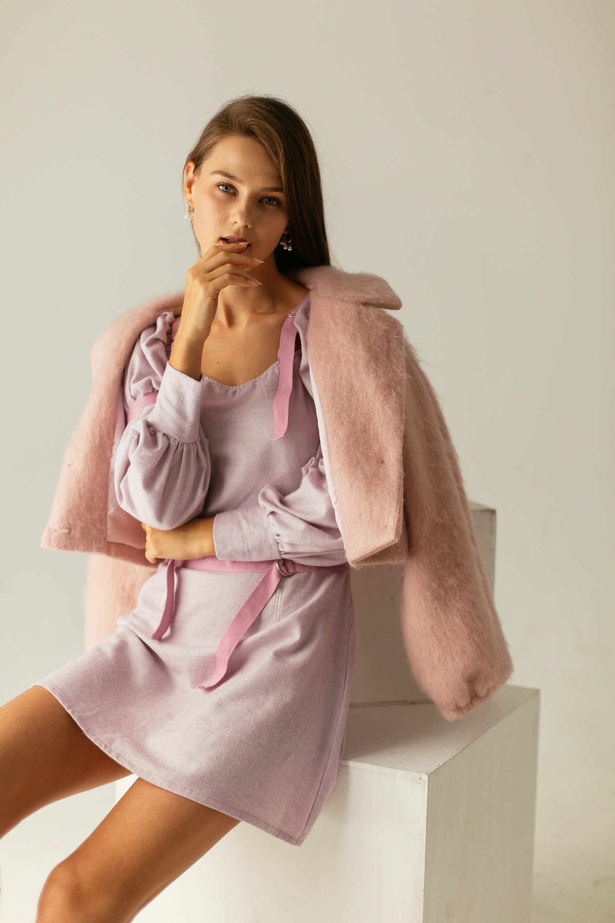 Pink Wool Coat