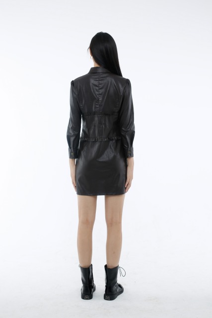 Leather Brown Dress
