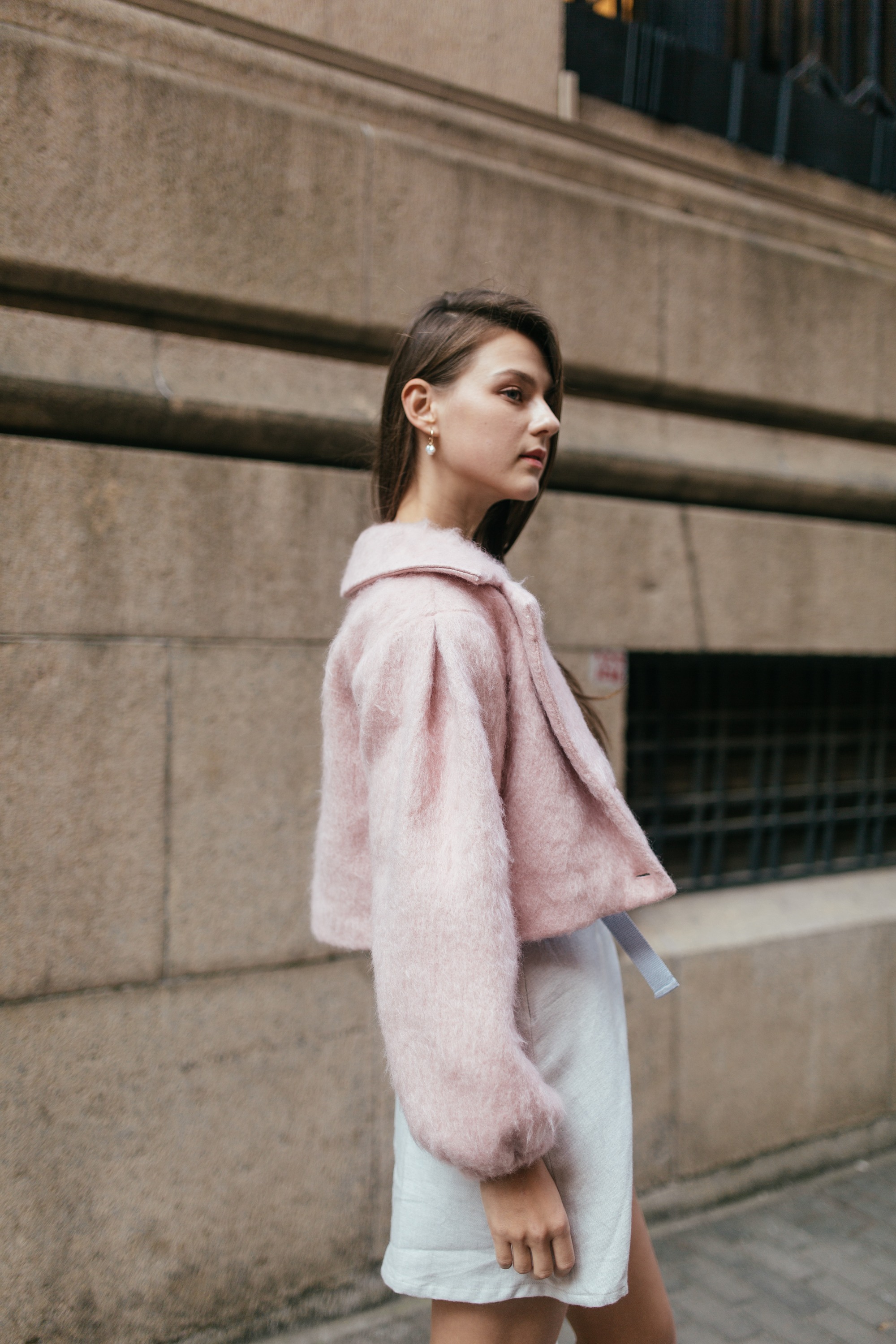 Pink Wool Coat