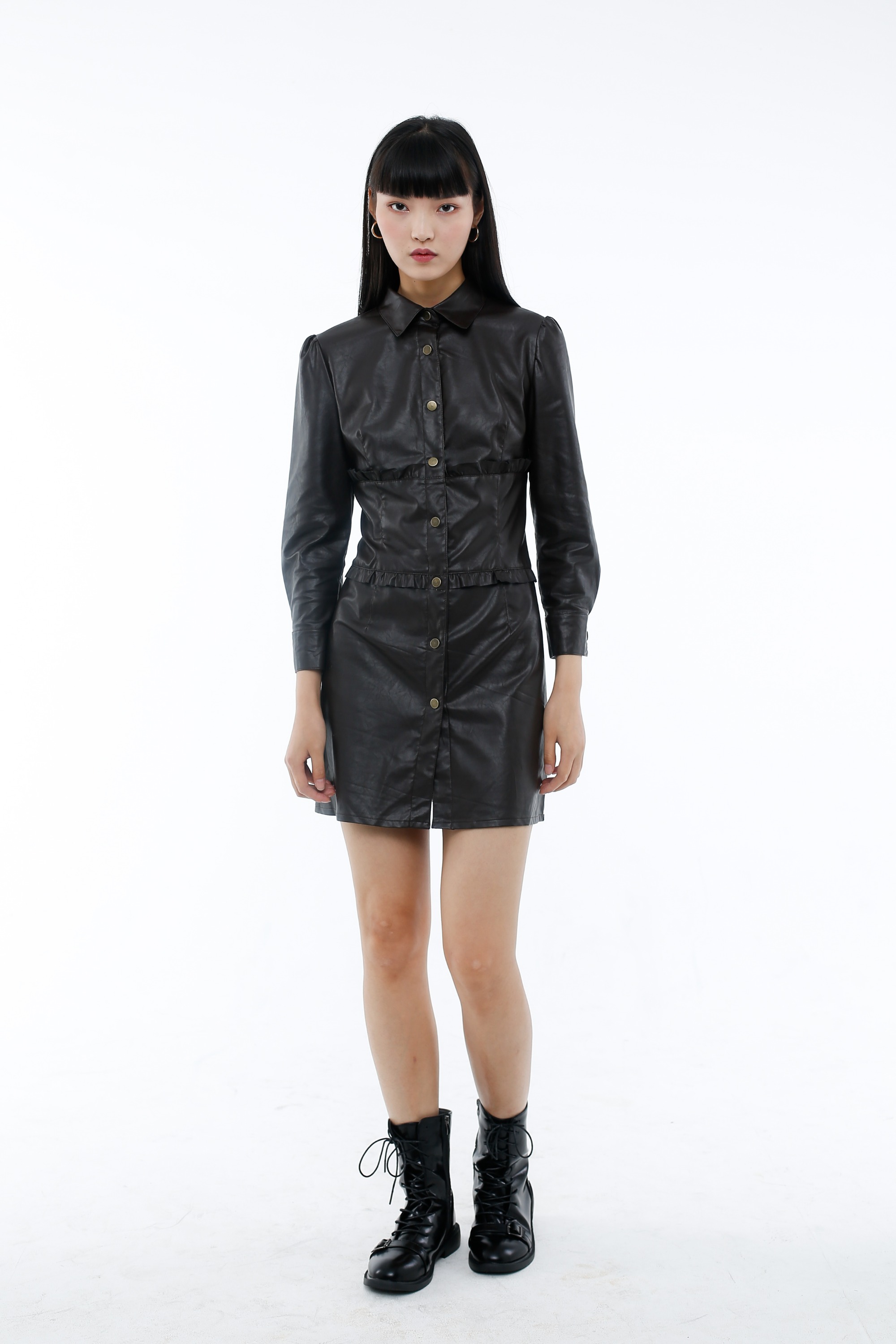 Leather Brown Dress