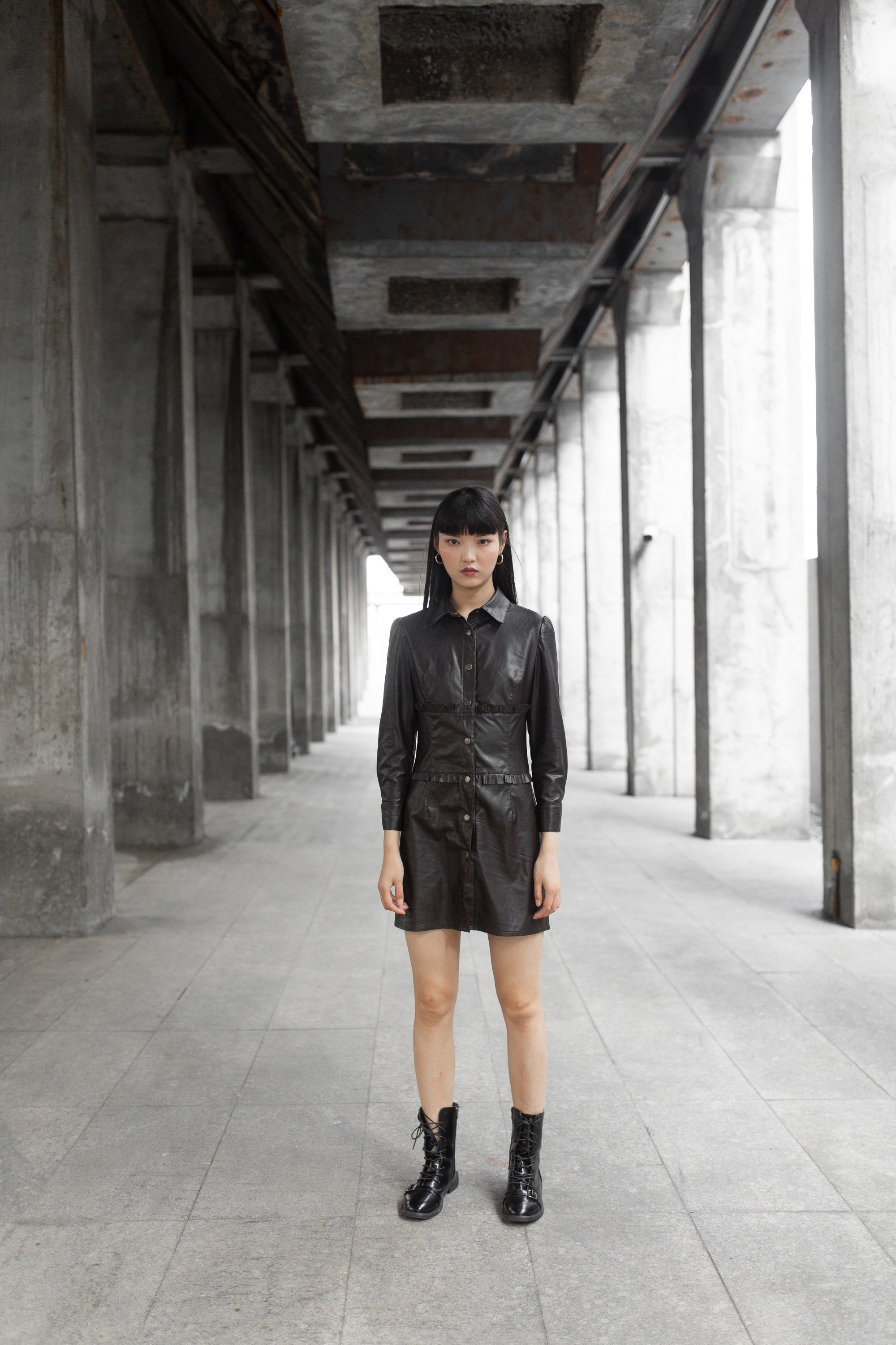 Leather Brown Dress