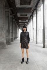 Leather Brown Dress