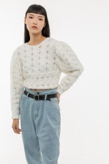 White Hollow Sweater