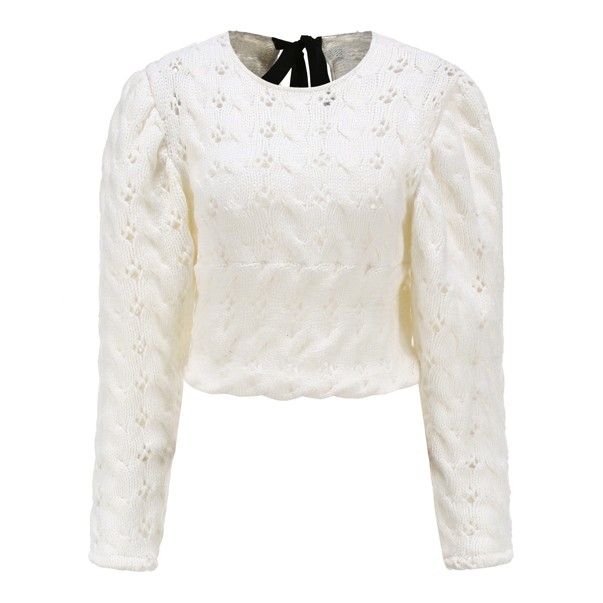 White Hollow Sweater