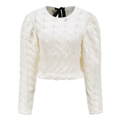 White Hollow Sweater