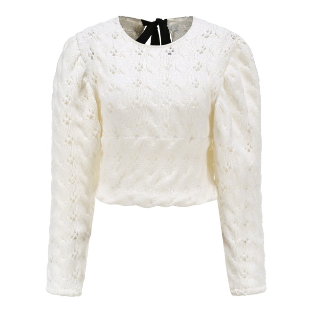 White Hollow Sweater