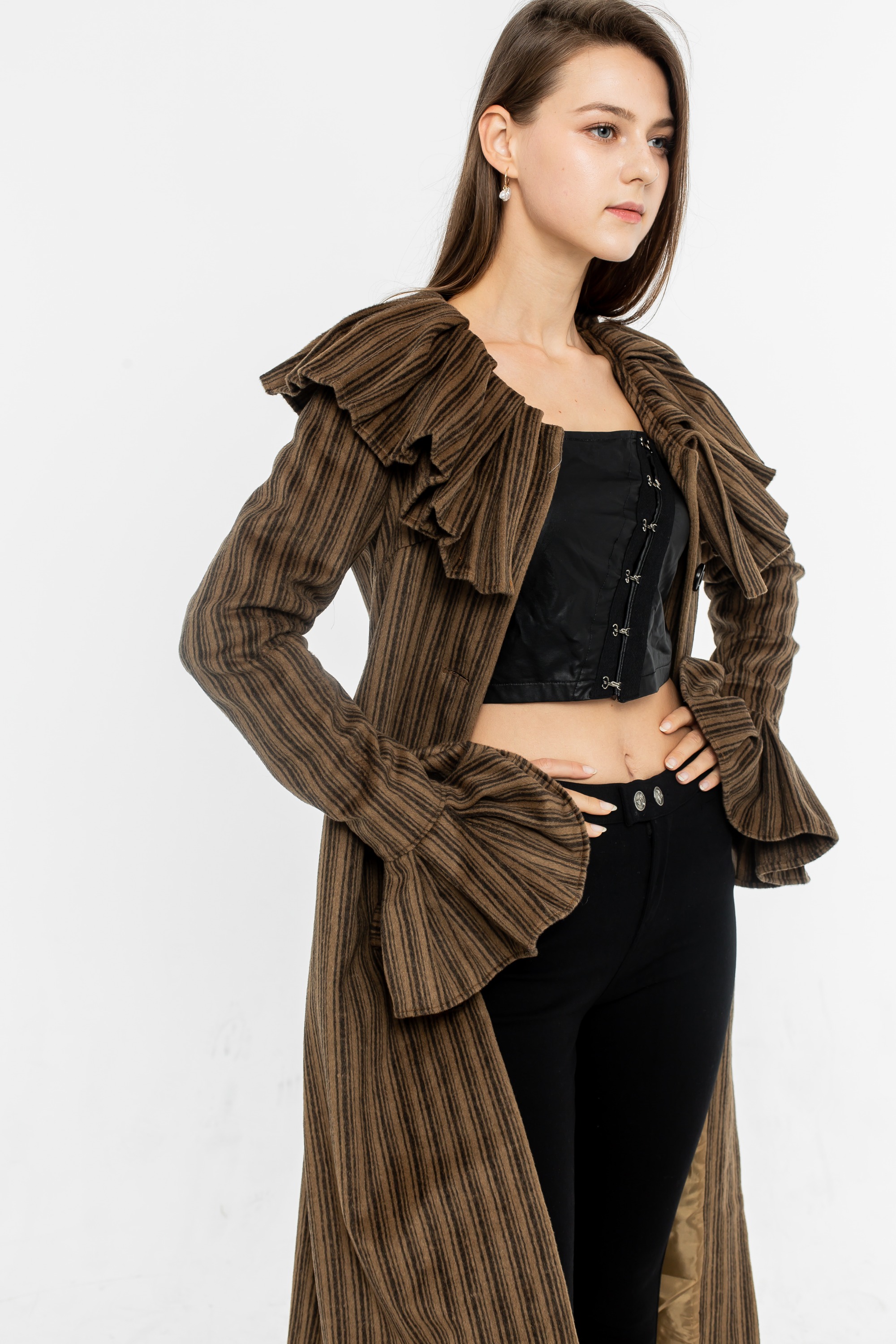 Brown Stripe Coat