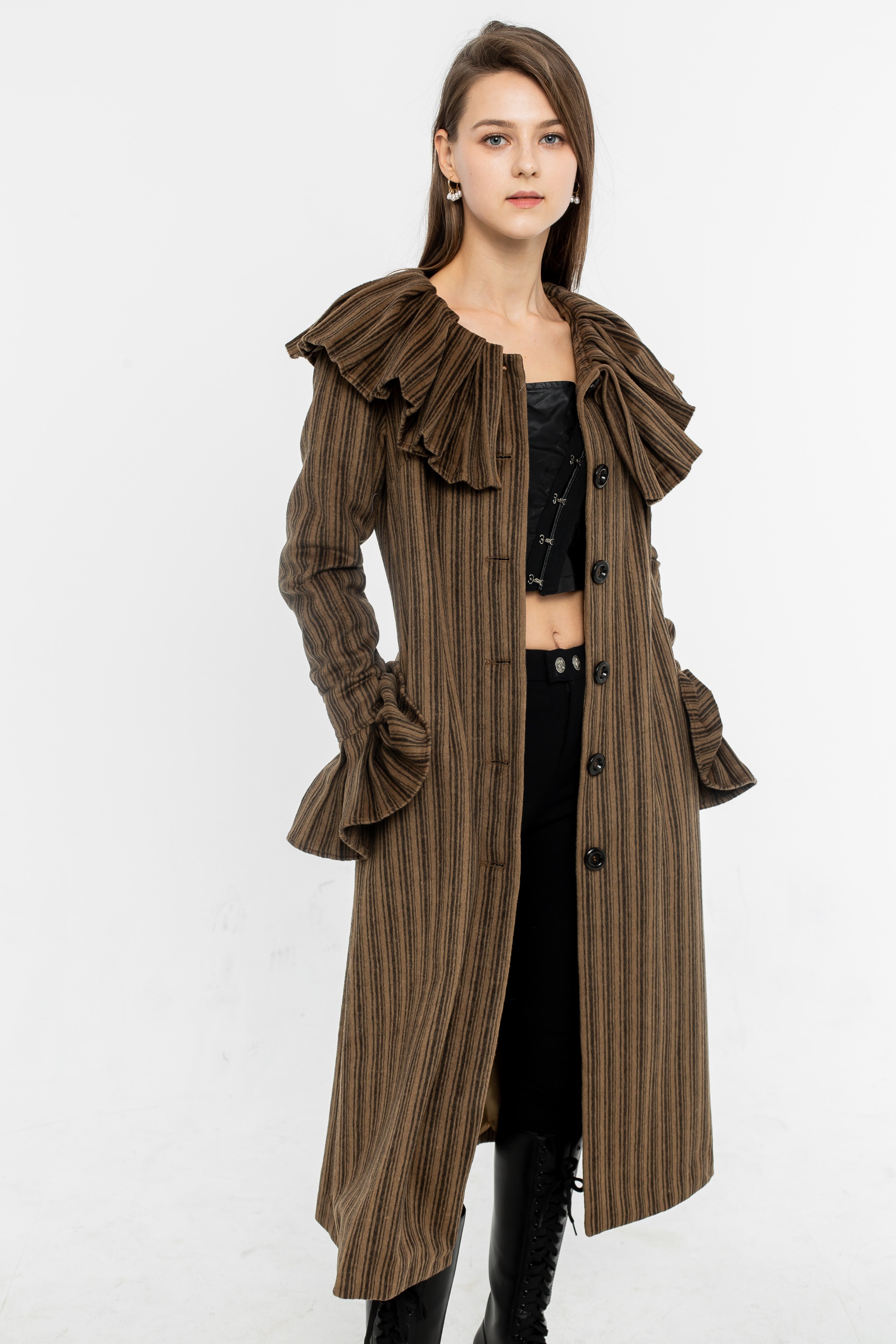 Brown Stripe Coat