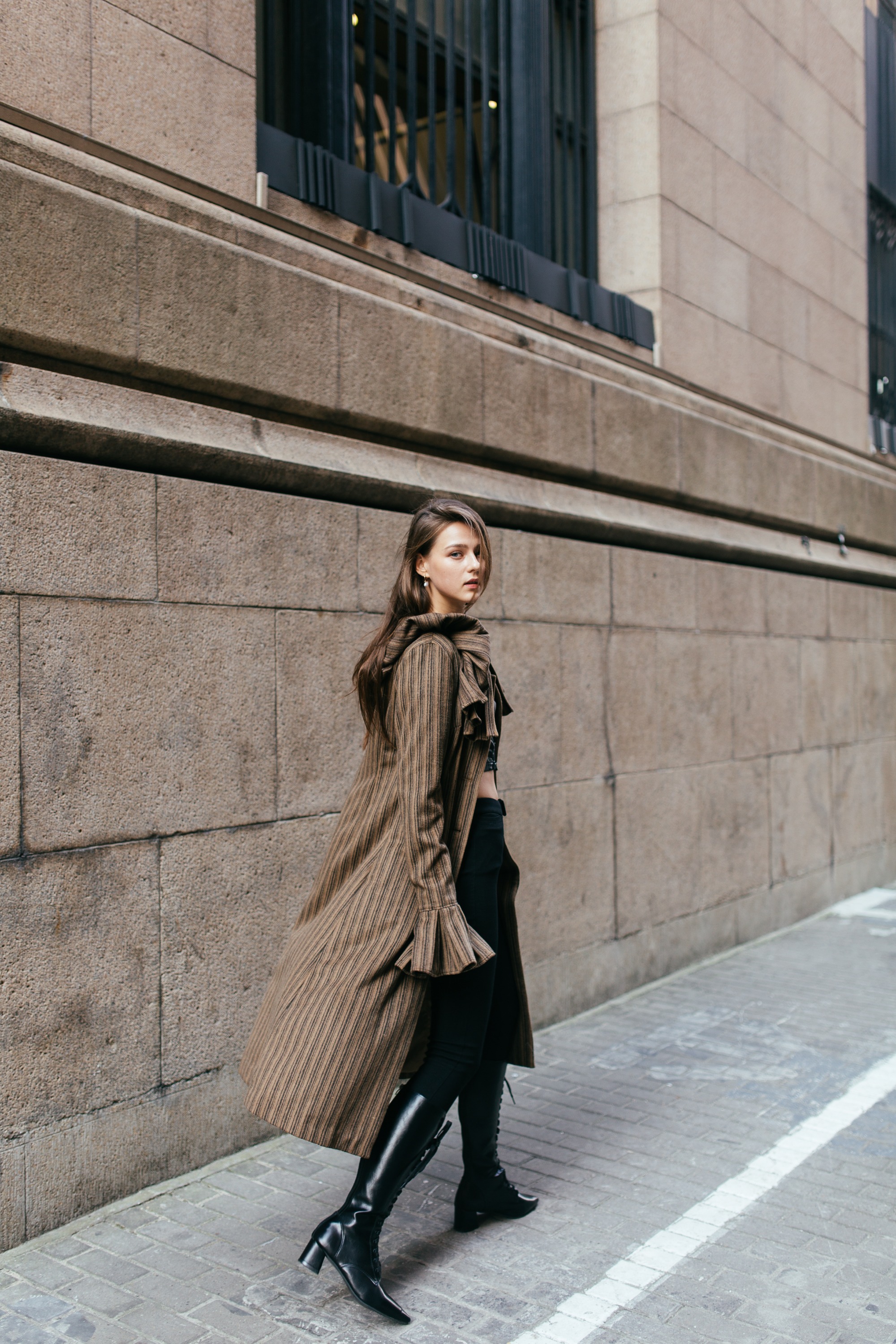Brown Stripe Coat