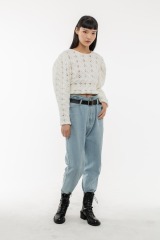 White Hollow Sweater
