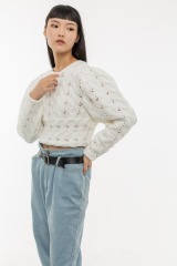 White Hollow Sweater