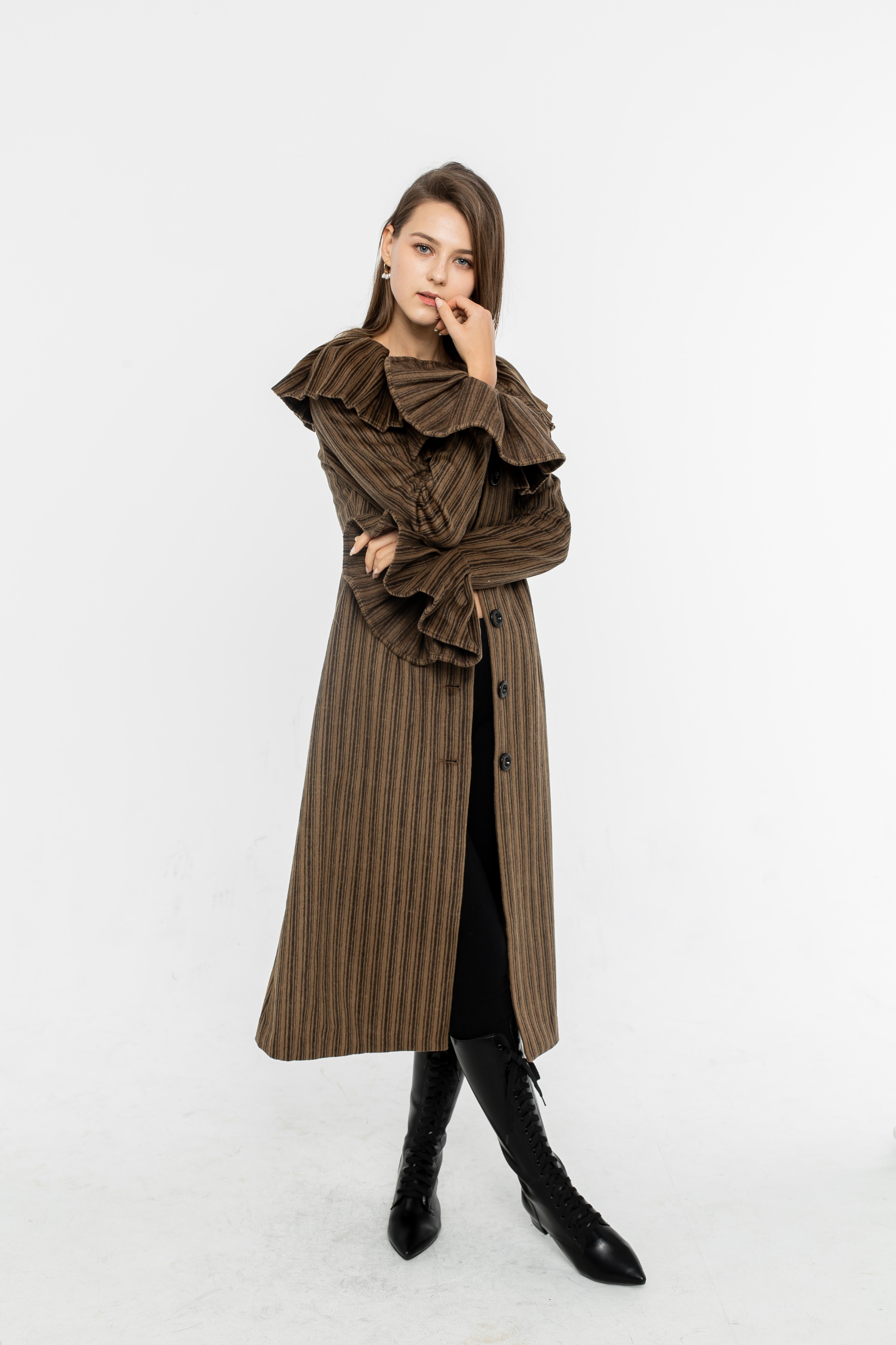 Brown Stripe Coat