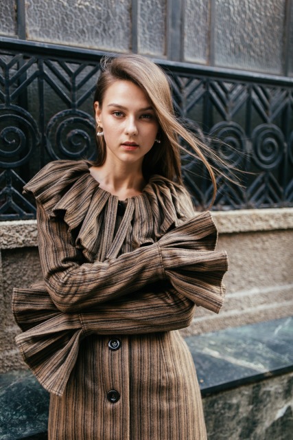Brown Stripe Coat