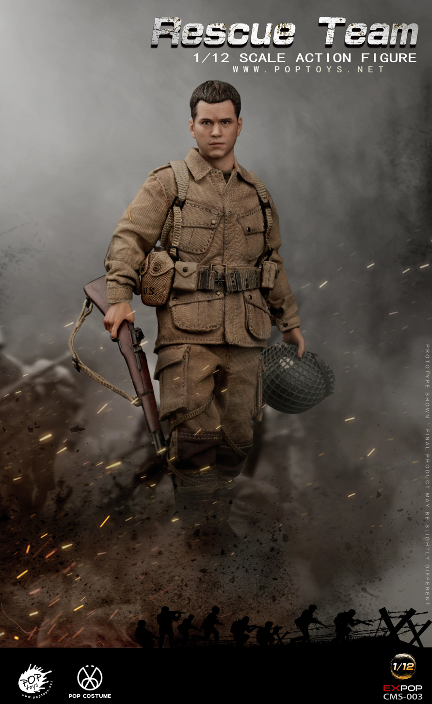 POPTOYS 1/12 CMS004 World War II US rescue team captain / sniper