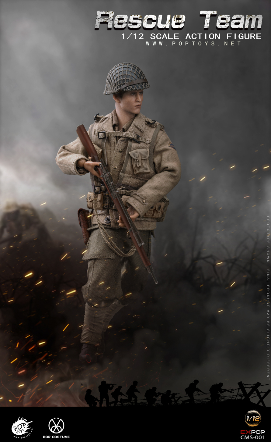 POPTOYS 1/12 CMS004 World War II US rescue team captain / sniper
