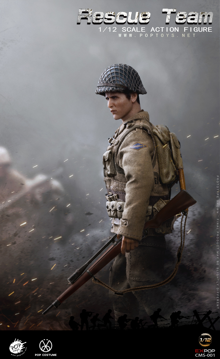 POPTOYS 1/12 CMS004 World War II US rescue team captain / sniper