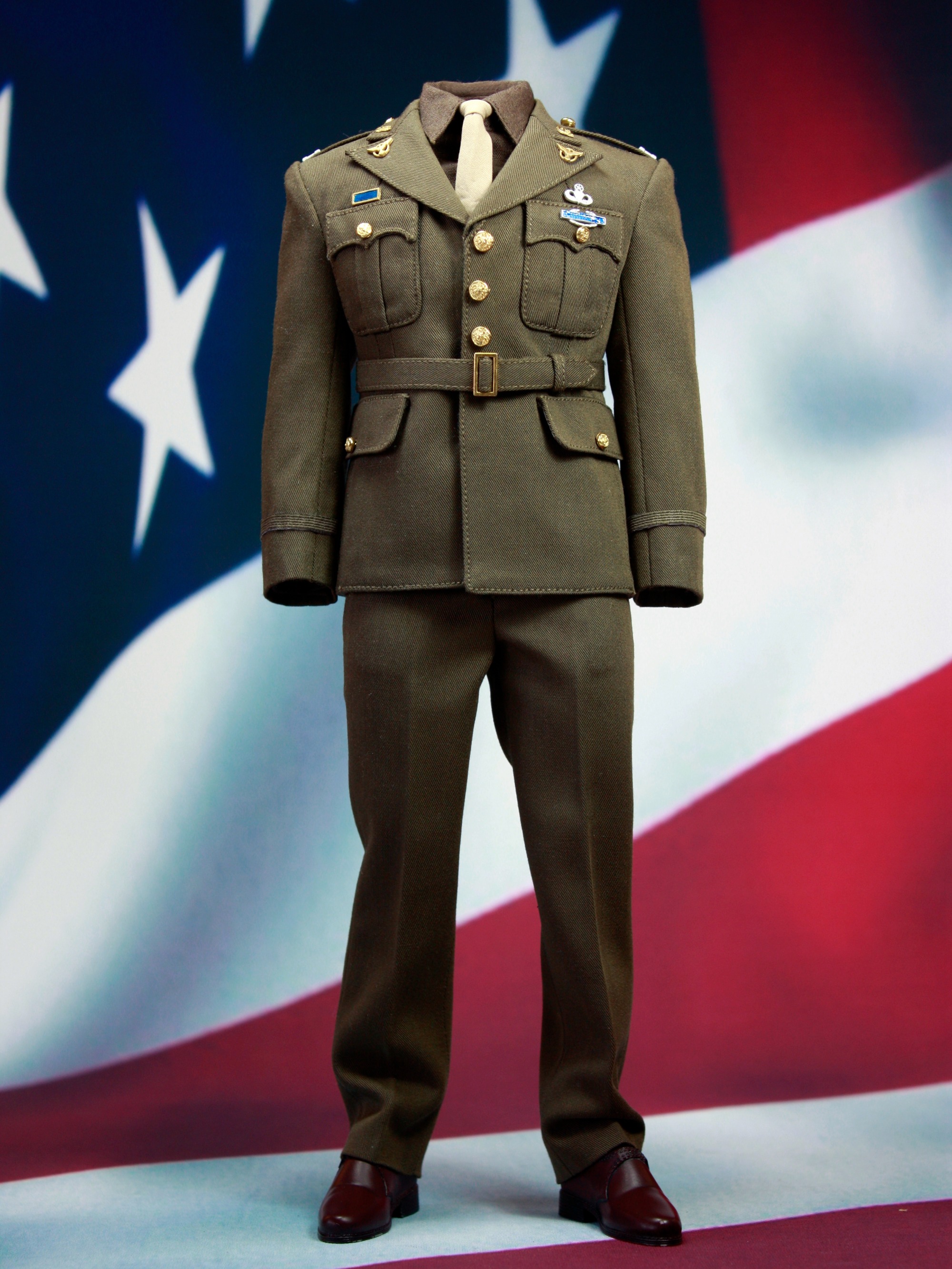 POPTOYS 1/6 X19 A款 二战美国队长 美队军装制服套装