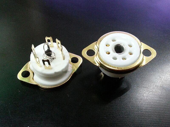 2x 6-Pin Ceramic Tube Sockets For Vacuum Tube Amps – Fits 310 366 Guitar Amp Parts