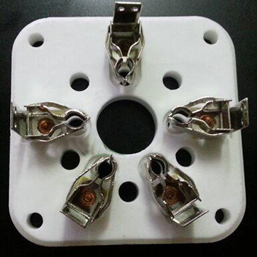 1PC Silver plated GZC5-A 5pin HIFI Diy Audio Vacuum Valve Tube socket for 4-125 4-400A 803