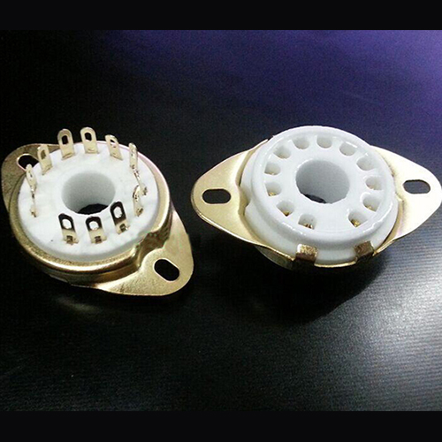 1PC Gold plated Ceramic Tube Socket Vacuum tube socket 12Pin for 9MN8/8AC9 50CA10