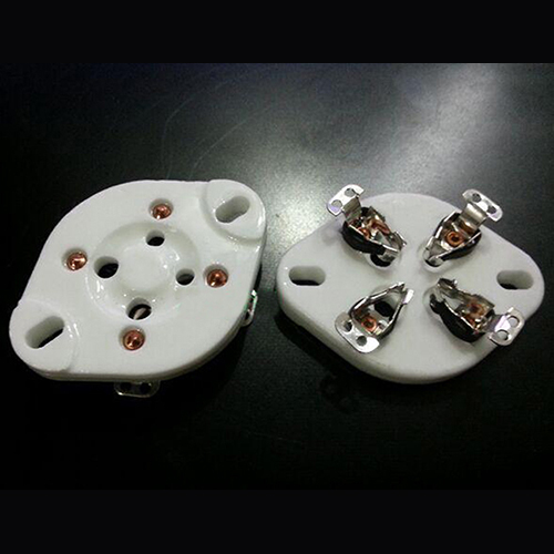 1PC Silver plated 4pins U4A Ceramic Vacuum Tube socket For 300B,2A3,811,45,71A,5Z3,572B