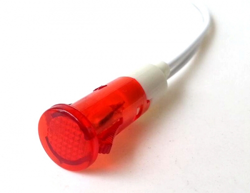 10pcs 120V  Round Red Neon Panel Indicator Light Lamp 10mm with cable HIFI DIY
