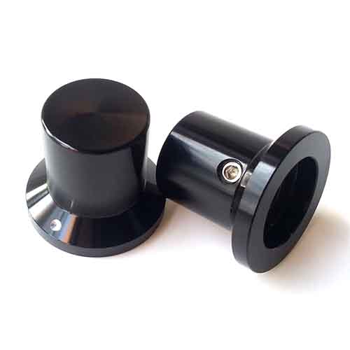 1PC 25X17X22mm Bright Black Color Aluminium volume potentiometer Knob for Guitar Amplifier 6.0mm