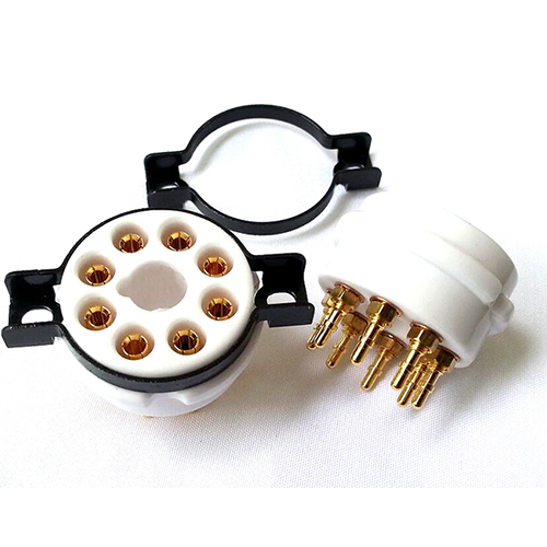 1PC EIZZ 8 pin Ceramic Vacuum Tube Socket for 6V6 KT88 EL34 5881 WITH Screw