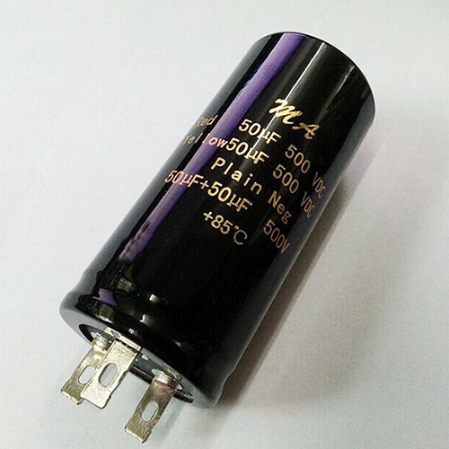 1PC AUDIO Grade Electrolytic Capacitors Kondensator 500V double 50uF (50uF +50uF)