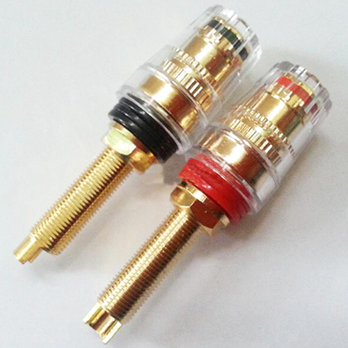 1PC 64.5mm Brass gold plated Tube amp Speaker terminal post banana socket plug