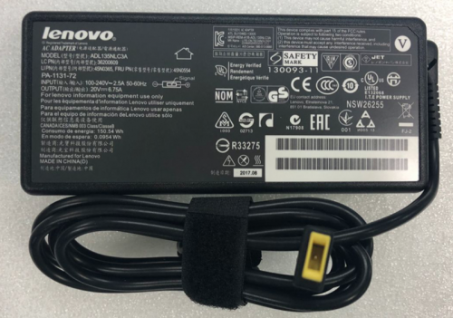 170W 20V 8.5A AC Adapter Charger For Lenovo ThinkPad T540P W540 W541 W550