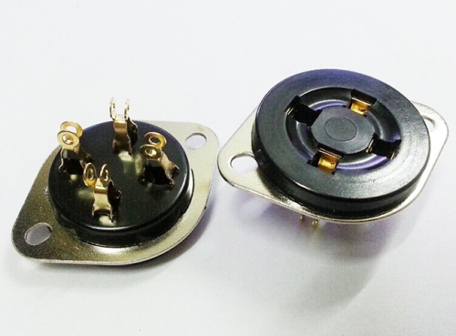 1PC Gold plated bakelite 4pin Vacuum Tube Socket for 300B 2A3 811 572B 274A