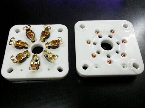 1PC 7-pin Vacuum Tube Gold plated Ceramic Sockets for 813/FU-13 5-125B