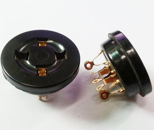 1PC Gold plated bakelite GZS4-2-G 4pin Vacuum Tube Socket for 300B 2A3 811