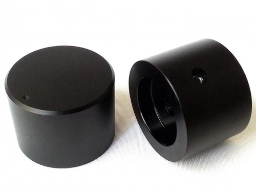 1 PC 30x22mm 6.35 Hole black Aluminium AMP Speaker volume potentiometer Knob YDAN-65