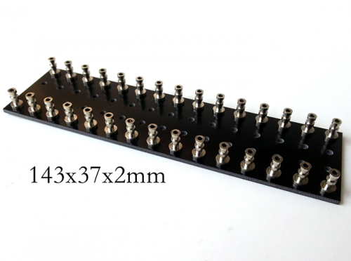 1PC 143x37x2mm Black Tinned Copper Round Type TURRET Guitar AMP TAG BOARD STRIP BOARD