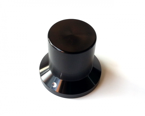 1PC 25x22x17 Bright  black knob Aluminium AMP volume potentiometer Knob 6.0mm hole