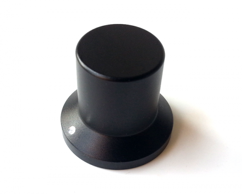 1PC 25x22x17 Dull Polish Black knob Aluminium AMP volume potentiometer Knob 6.0mm hole