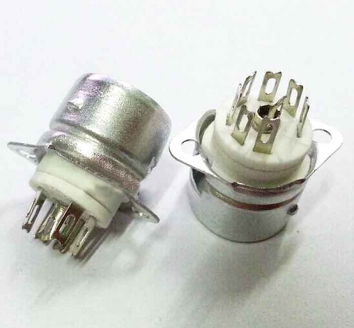 1PC GZC7-F-B 7PIN B7A Silver plated Vacuum Tube Sockets with Shield For 6Z4 EAA91 EC92 6J1