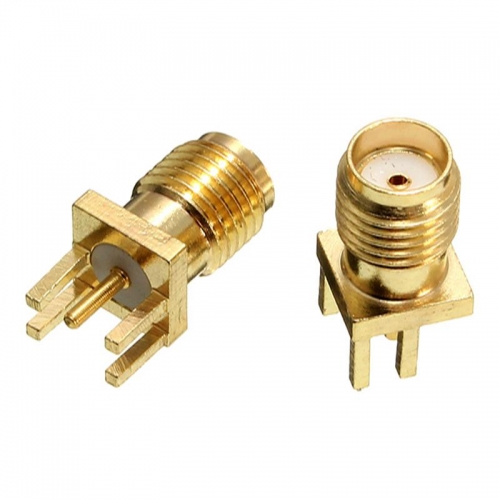 1.1mm SMA Female Jack Adapter Solder Edge PCB Straight Mount RF Copper Connector Plug