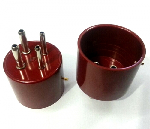 1PC 300B 2A3 811 Red GOLD Plated 4pins Vacuum Tube socket Base