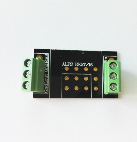 1PC Black PCB  for ALPS RK27 RK16 amplifer volume potentiometer with 2 terminal block connectors HIFI DIY parts