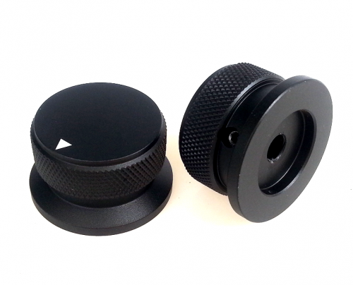 1PC  38X34.5X20mm Black Color Aluminium AMP volume potentiometer Knob 6.0mm hole YDAN-22