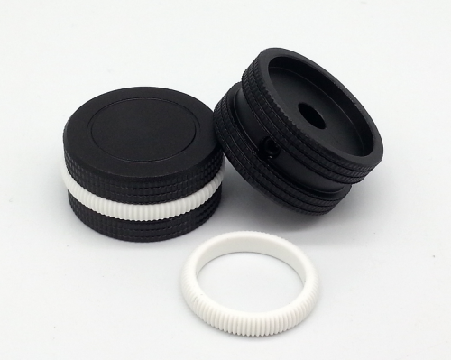 1PC 30X15mm Aluminium HIFI AMP volume Control potentiometer Knob 6.4mm hole black knob with white plastic