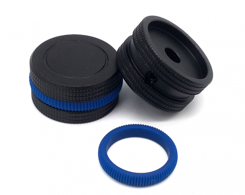 1PC 30X15mm Aluminium HIFI AMP volume Control potentiometer Knob 6.4mm hole black knob with Blue plastic