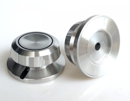 1PC 48x23mm Aluminium HIFI AMP volume Control potentiometer Knob 6.0mm hole Silver Color knob