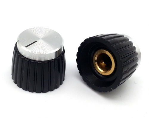 1PC Bakelite potentiometer Knob 20x16mm with screw for Marshall Guitar AMP Effect Pedal 6.35mm Silver color YDBN-H2