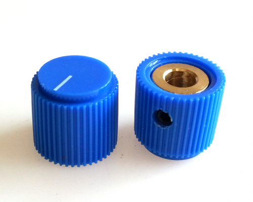 1PC Blue Plastic potentiometer Knob 18.5X17.3mm for Marshall Guitar AMP Effect Pedal  6.35mm Hole