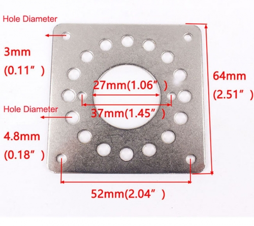 1PC  27mm Steel  Shock Proof Plate For 4pin 5pin 8pin tube socket 2A3 300B EL34 KT88 6P3P 6550 6SN7 5881