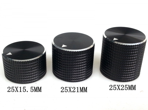 1PC 25X15.5 25x21 25x25 mm Aluminium volume potentiometer Knob for Guitar Tube Amplifier DIY 6.0mm YDAN-10-3